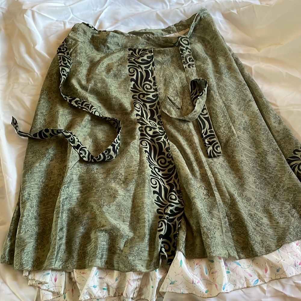 Darn Good Yarn sari wrap skirt